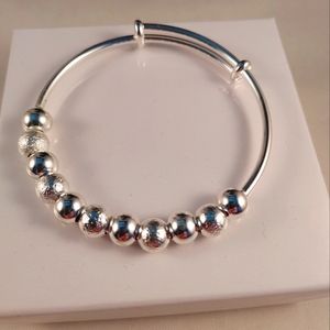 NWOT Sterling Silver plated women's bangle bracelet